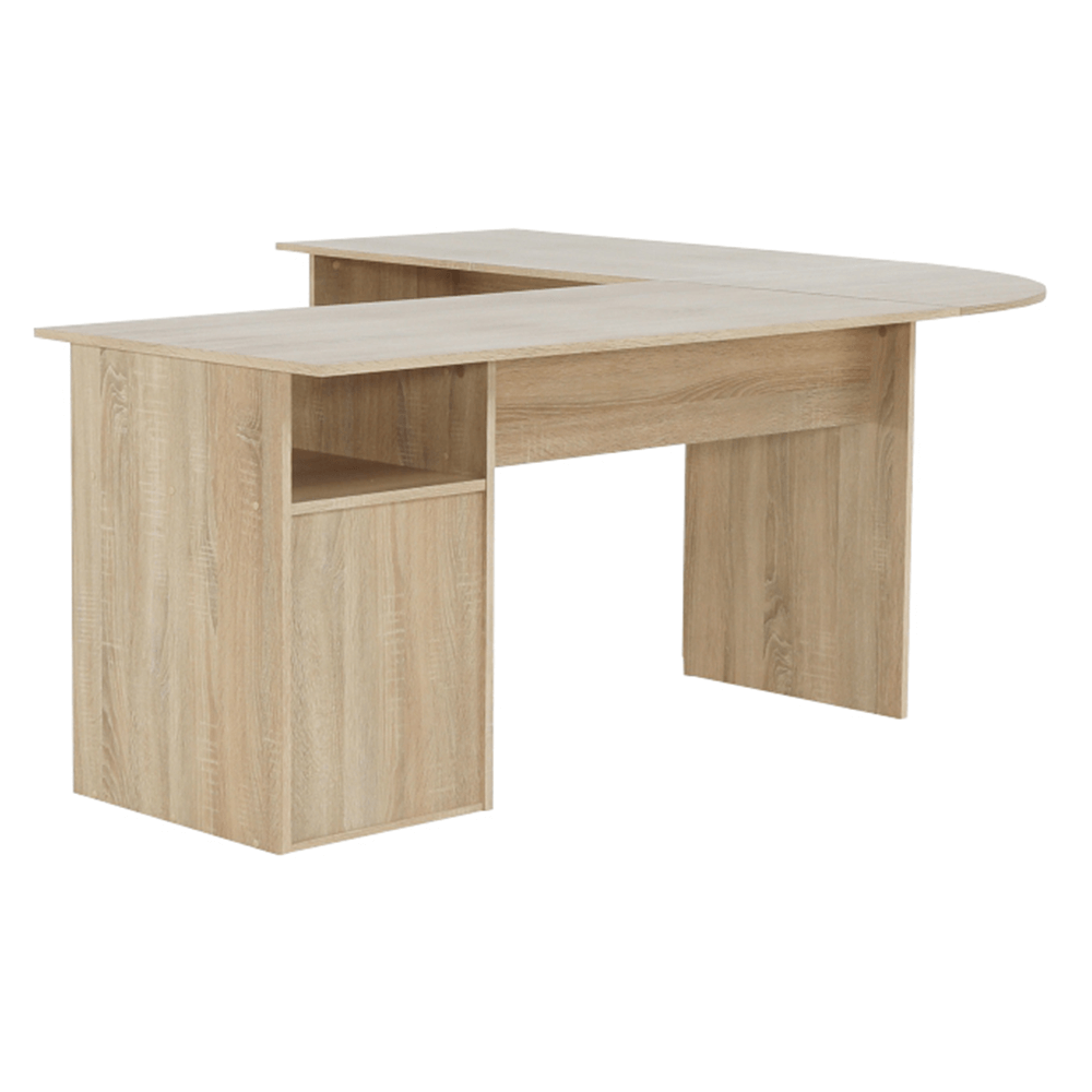 Masa PC de colt, stejar sonoma/alba, MAURUS NEW MA11 — imaginea 7