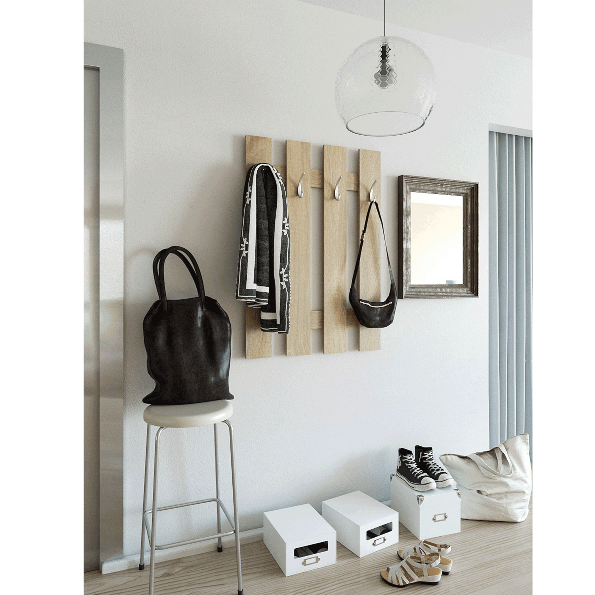 Cuier perete, stejar sonoma, KORADO NEW KV11 — imaginea 3
