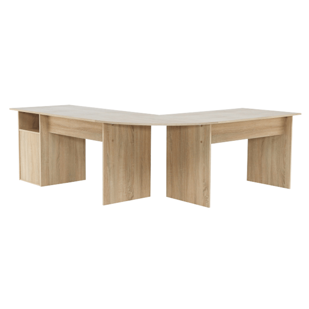 Masa PC de colt, stejar sonoma/alba, MAURUS NEW MA11 — imaginea 8