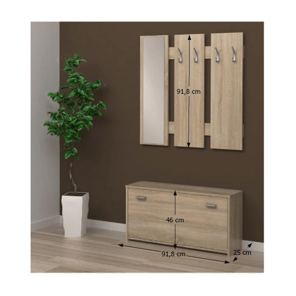 Mobilier pentru hol, stejar sonoma, lada 03 NEW — imaginea 3