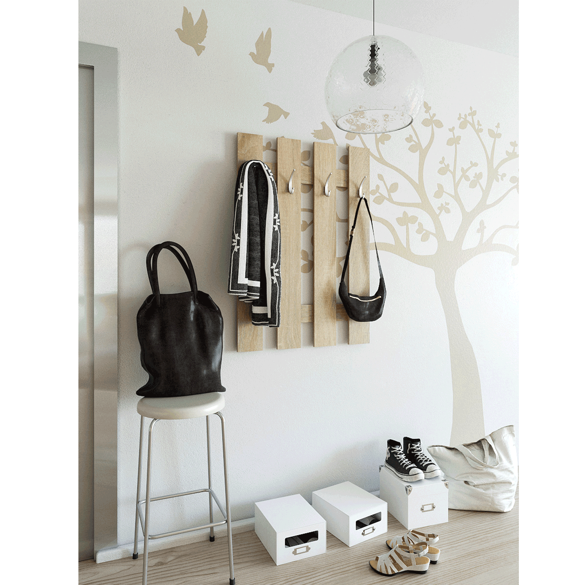Cuier perete, stejar sonoma, KORADO NEW KV11 — imaginea 4