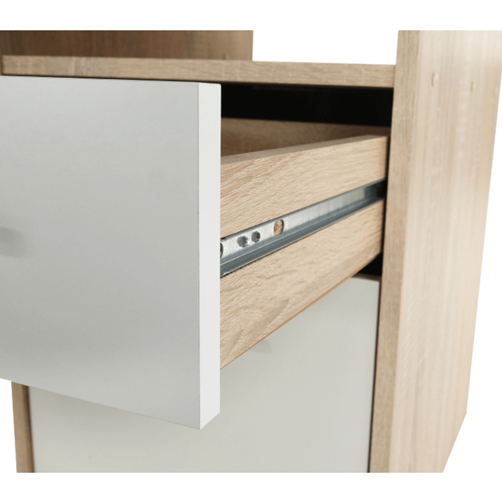 Masa PC de colt, stejar sonoma/alba, MAURUS NEW MA11 — imaginea 17