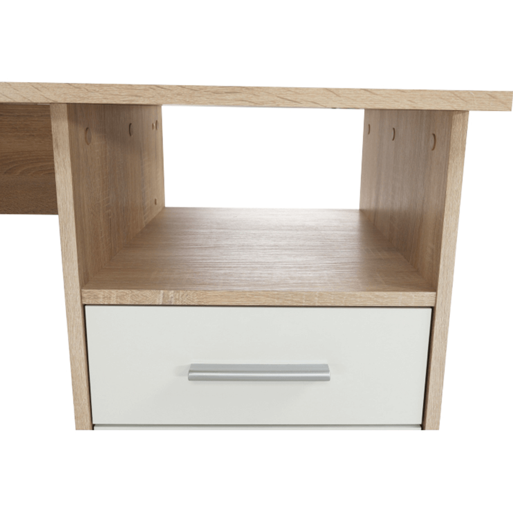 Masa PC de colt, stejar sonoma/alba, MAURUS NEW MA11 — imaginea 19