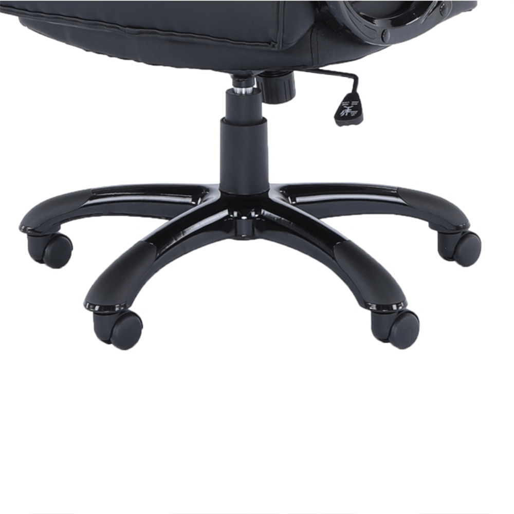 Fotoliu birou, piele eco neagra, HEVYR — imaginea 5