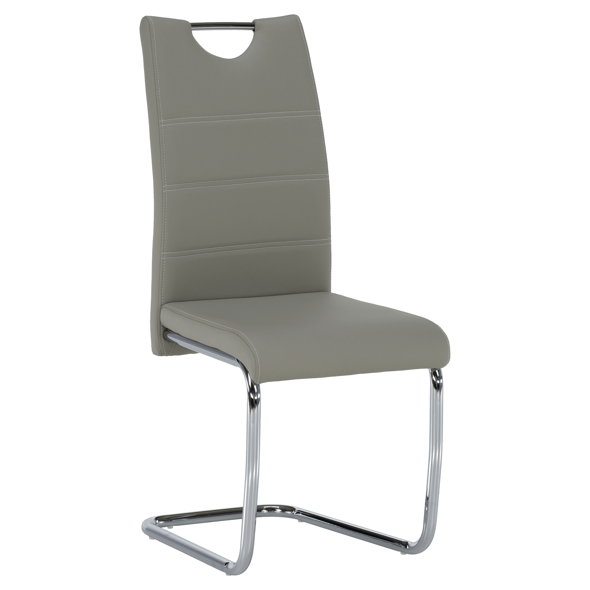 Scaun de bucatarie, gri deschis/cusatura deschisa, ABIRA NEW