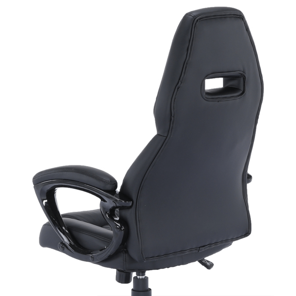 Fotoliu birou, piele eco neagra, HEVYR — imaginea 7