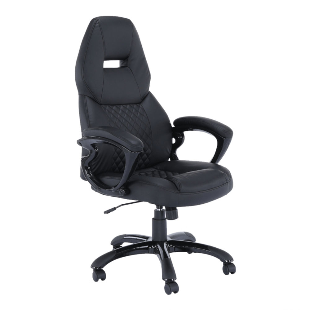Fotoliu birou, piele eco neagra, HEVYR — imaginea 8