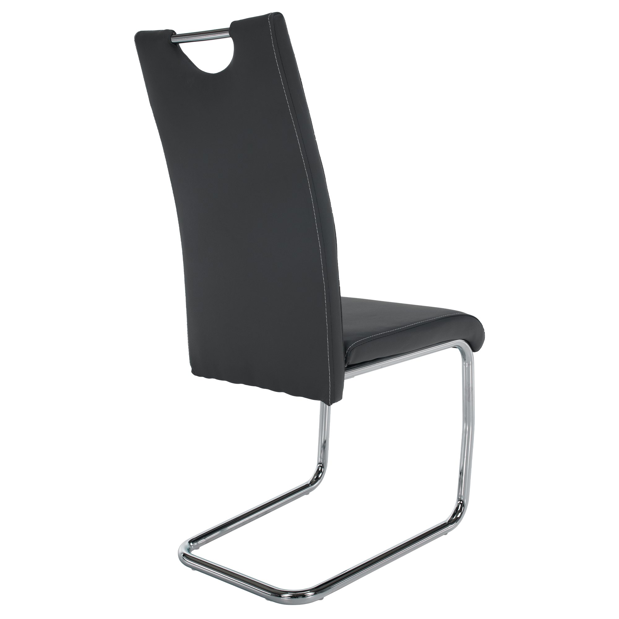 Scaun dining, gri inchis / cusatura deschisa, ABIRA NEW — imaginea 3