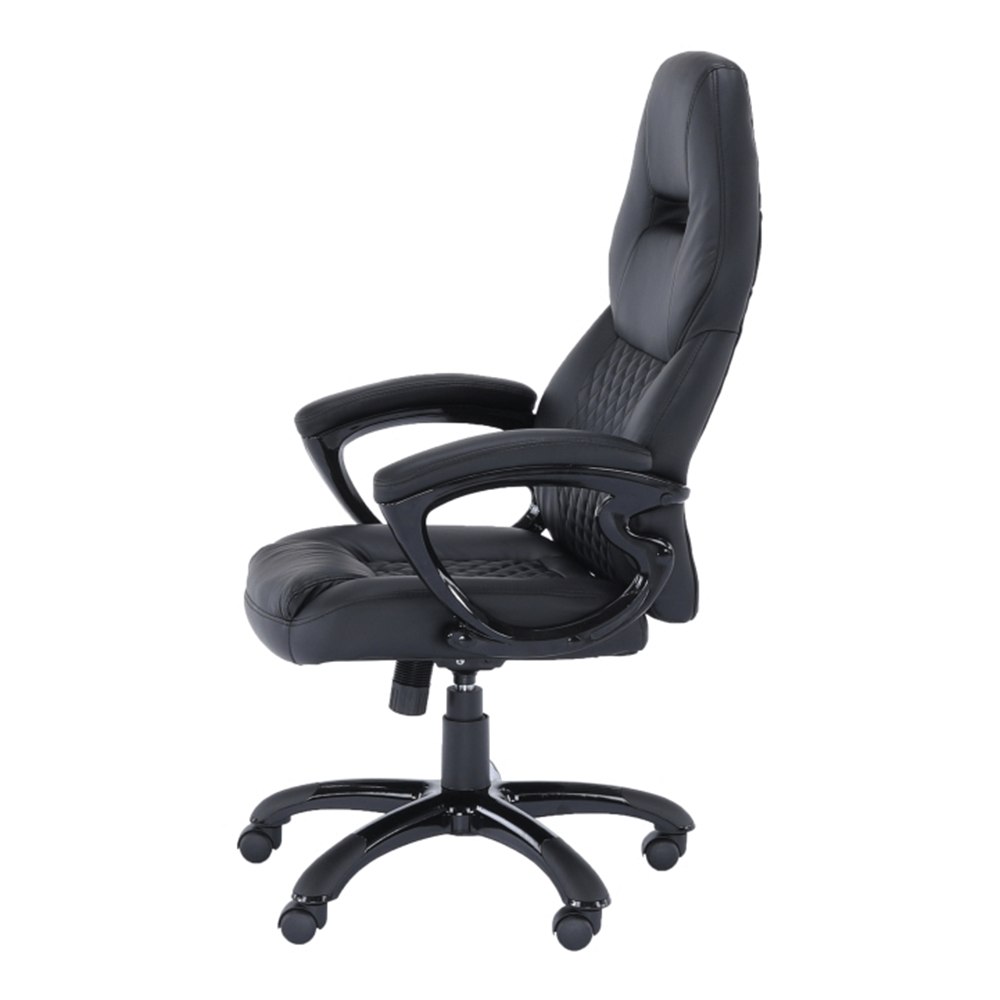 Fotoliu birou, piele eco neagra, HEVYR — imaginea 13