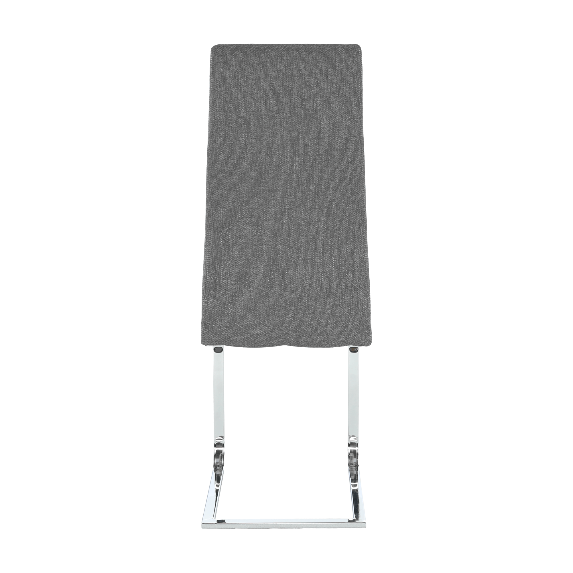Scaun dining, material textil gri inchis/crom, AMINA — imaginea 4