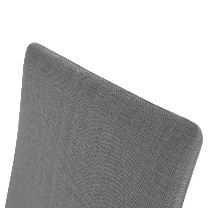 Scaun dining, material textil gri inchis/crom, AMINA — imaginea 7