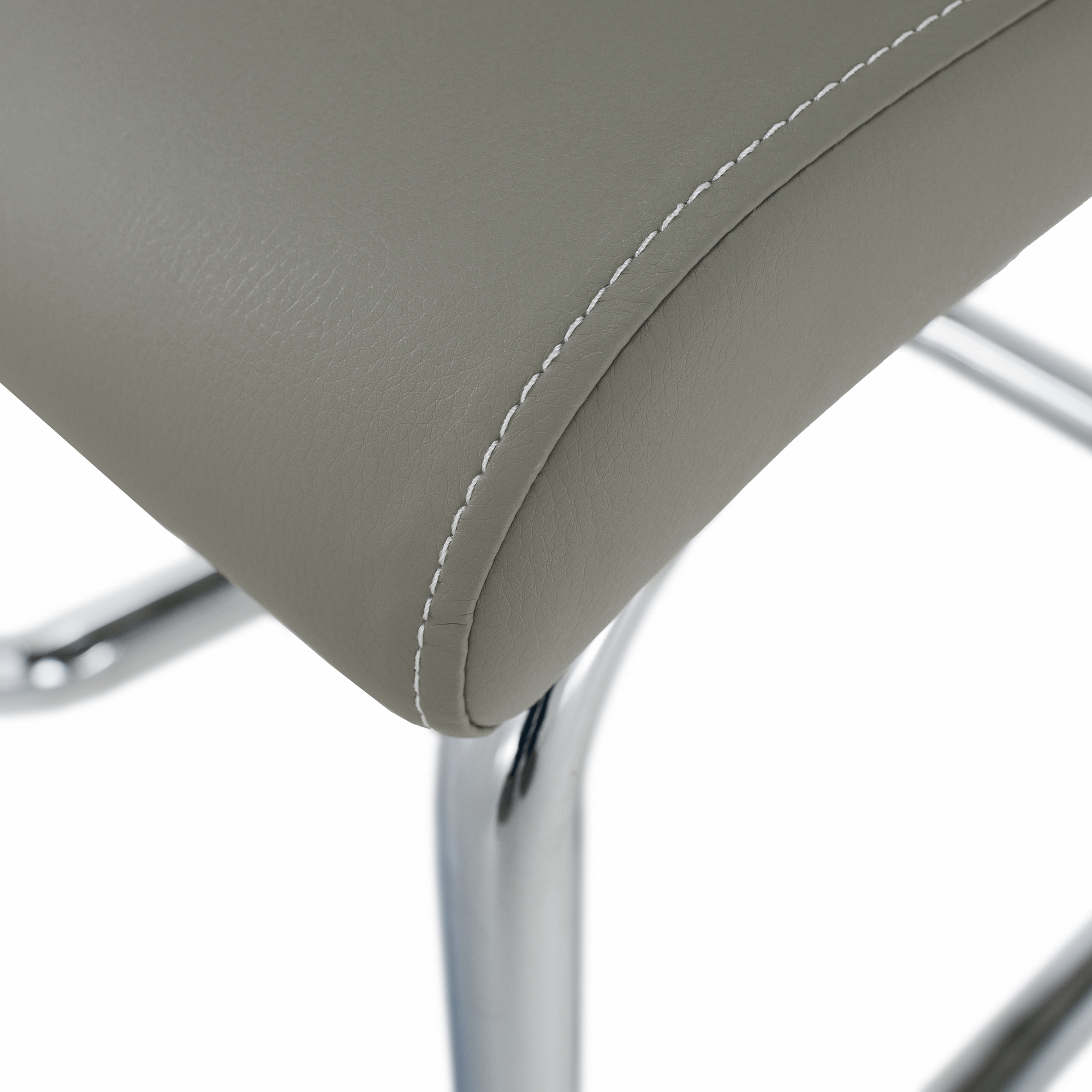 Scaun de bucatarie, gri deschis/cusatura deschisa, ABIRA NEW — imaginea 6