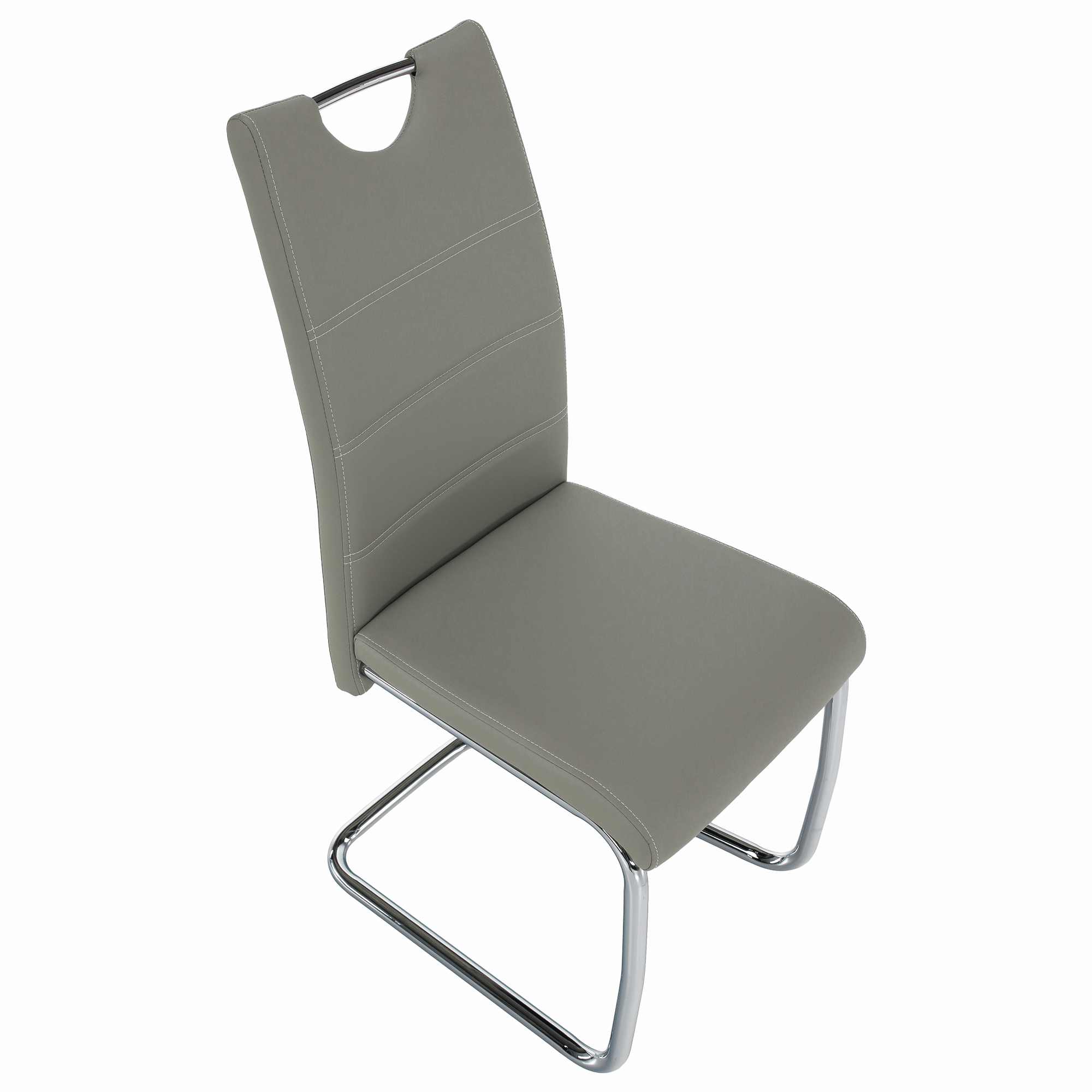 Scaun de bucatarie, gri deschis/cusatura deschisa, ABIRA NEW — imaginea 7