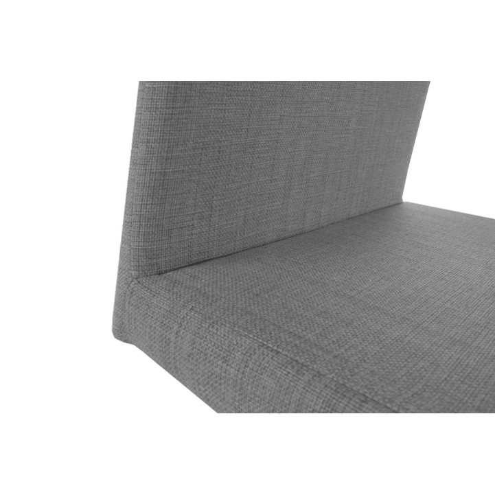 Scaun dining, material textil gri inchis/crom, AMINA — imaginea 10