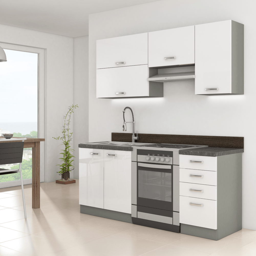 Dulap superior, alb extra lucios, PRADO — imaginea 4