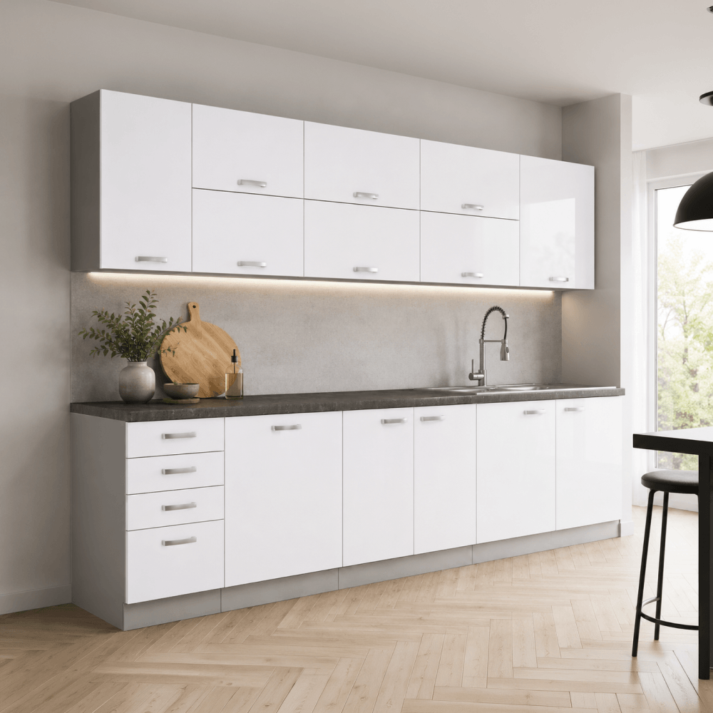 Dulap superior, alb lucios, PRADO — imaginea 6