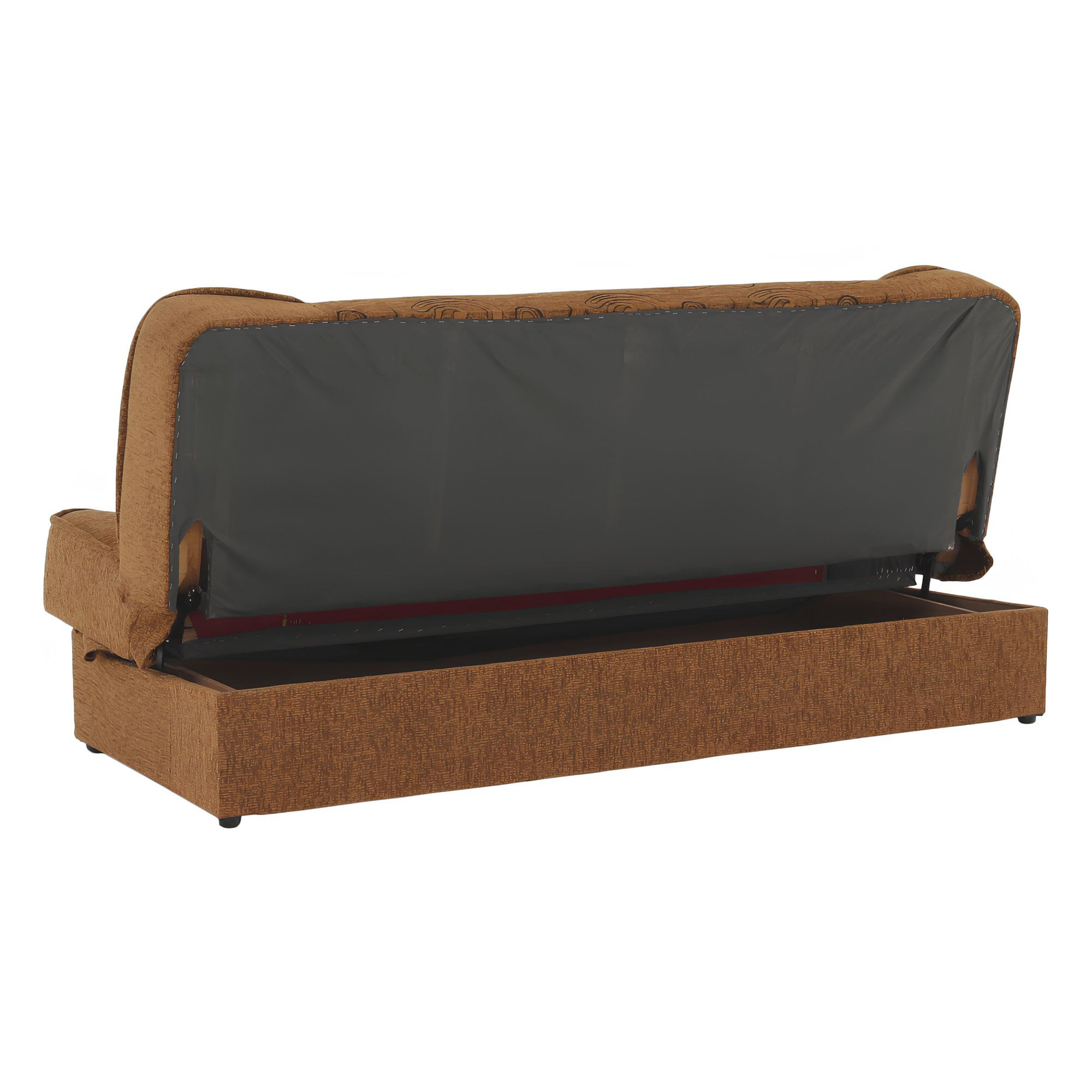 Canapea extensibila, material textil caramiziu/model, ASIA NEW — imaginea 3