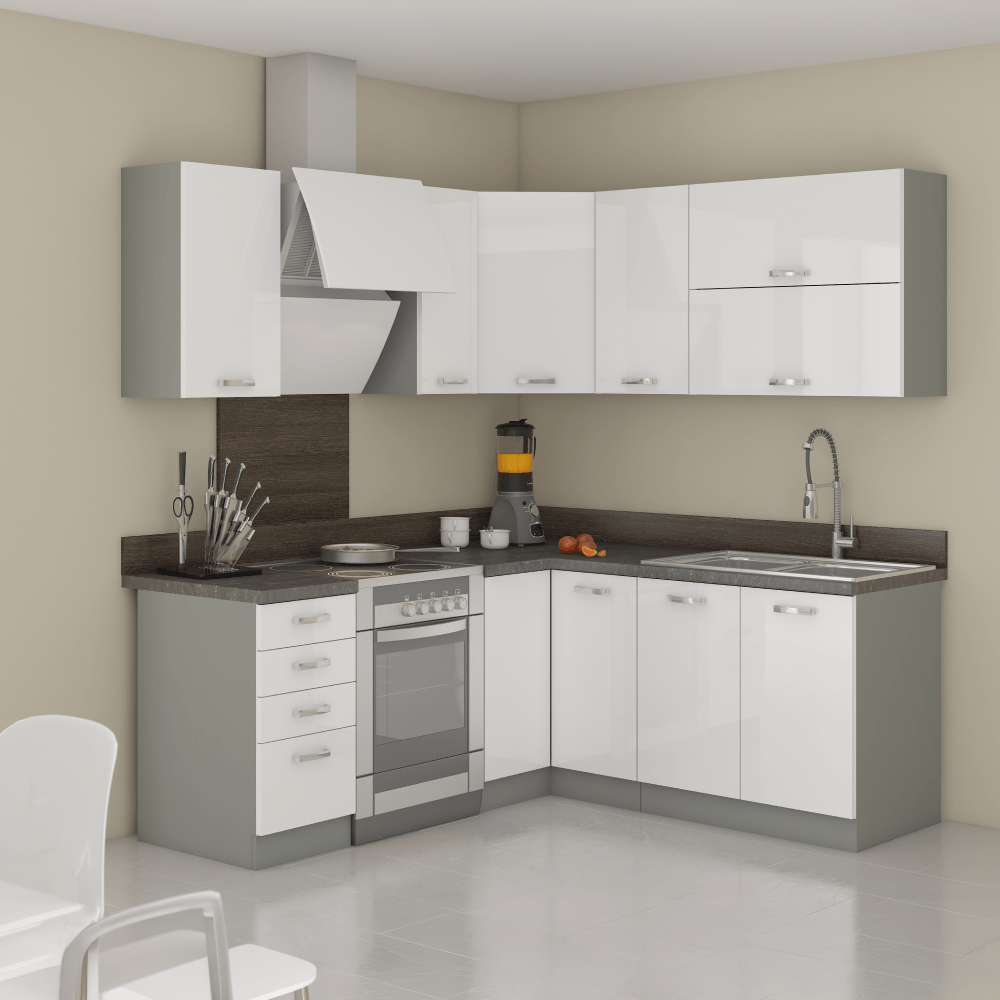Dulap superior, alb extra lucios, PRADO — imaginea 5