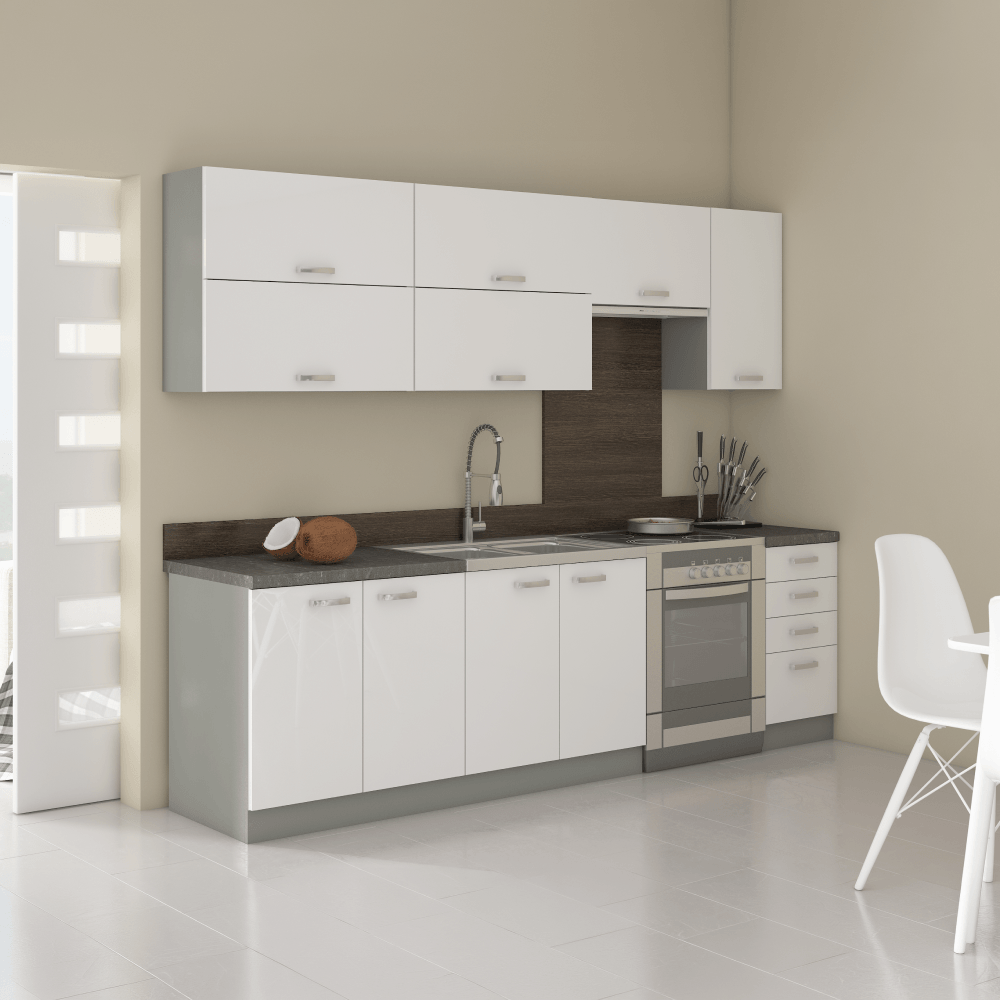 Dulap superior, alb extra lucios, PRADO 60 OK-40 — imaginea 6