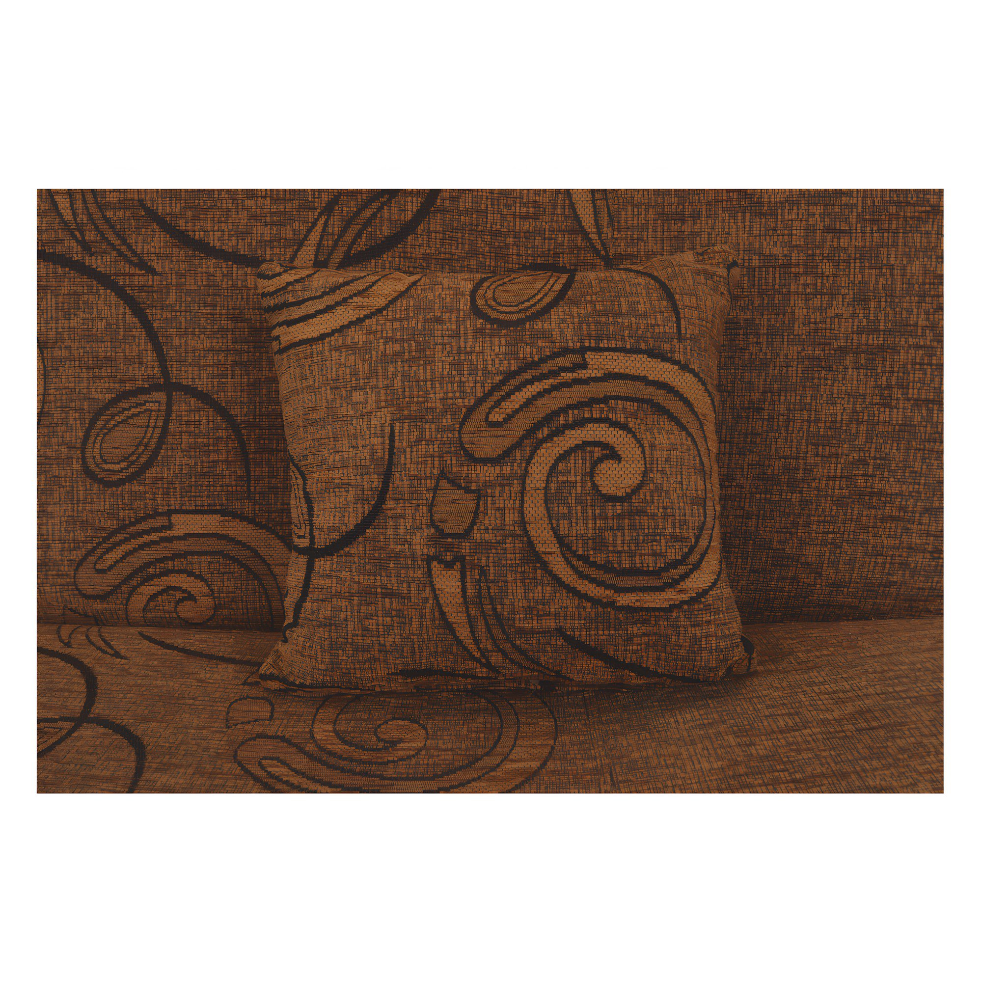 Canapea extensibila, material textil caramiziu/model, ASIA NEW — imaginea 17