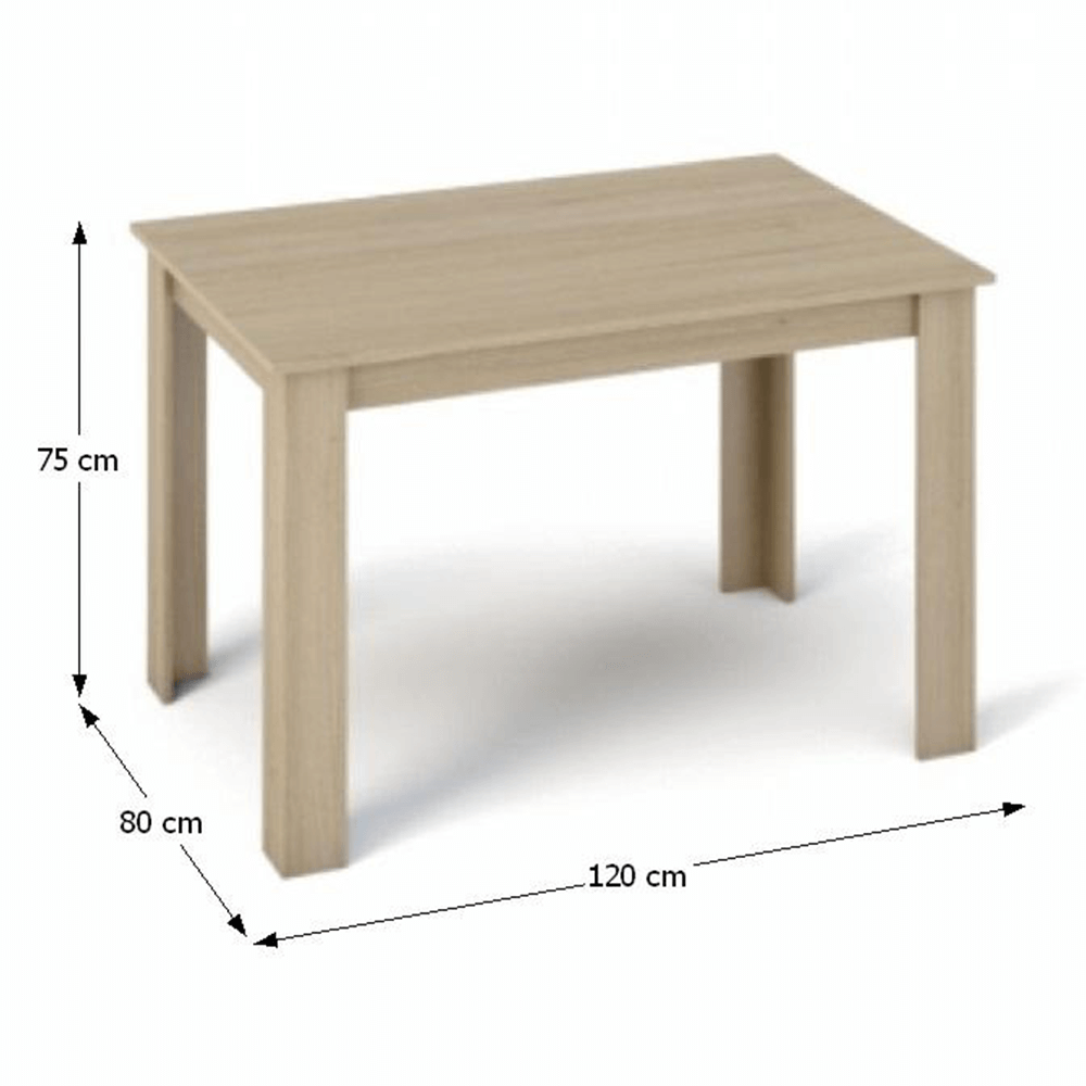Masa dining, stejar sonoma, 120x80 cm, KRAZ — imaginea 2