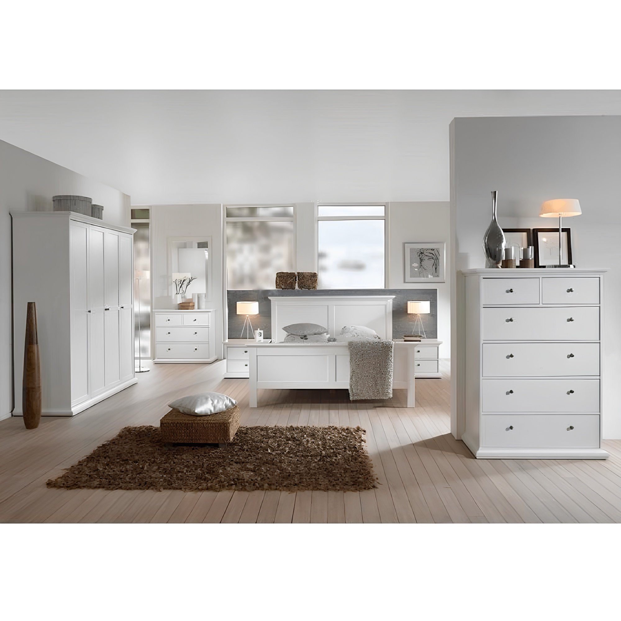 Comoda PAL infoliat/MDF lacuit, alb, PARIS 76718 — imaginea 3