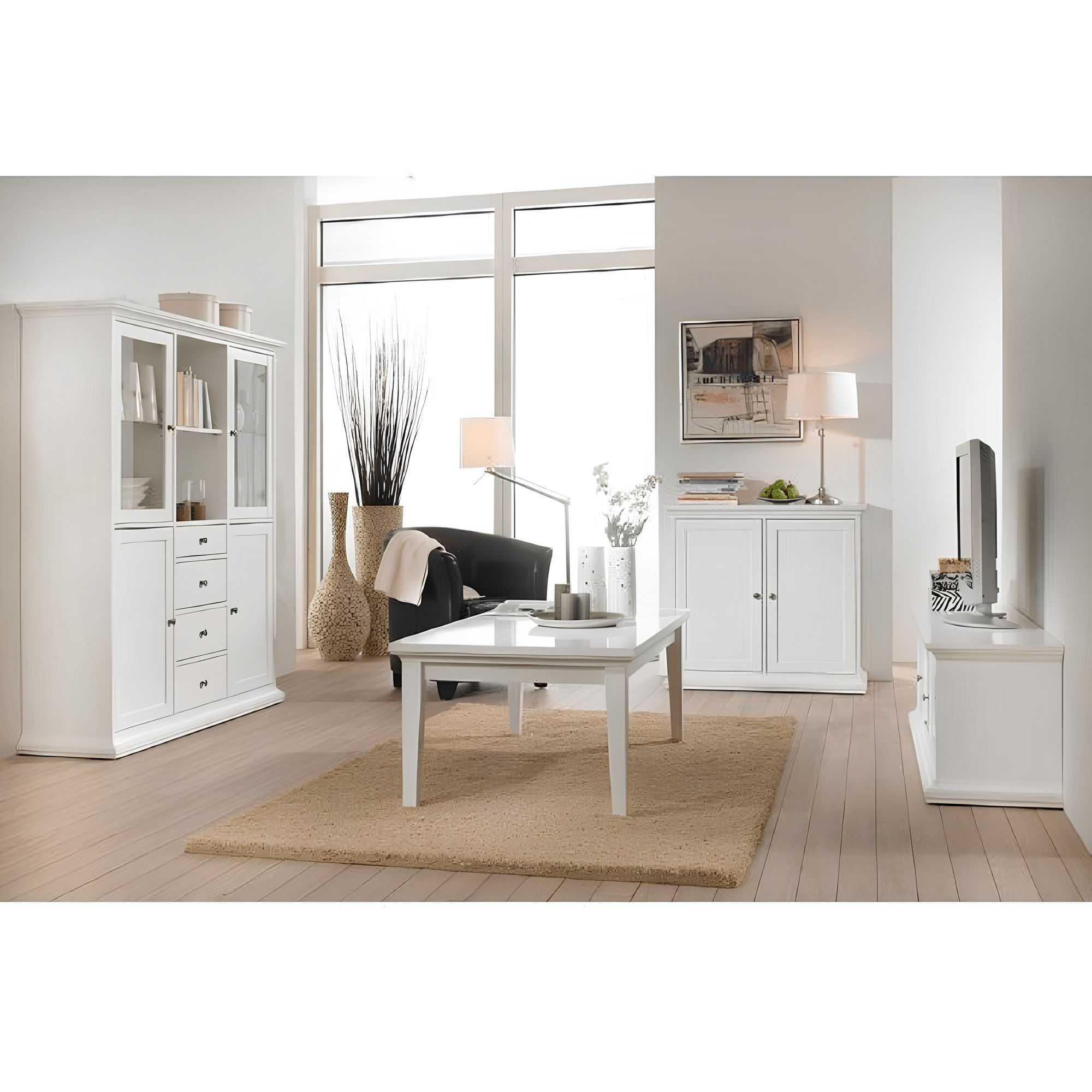 Comoda PAL infoliat/MDF lacuit, alb, PARIS 76716 — imaginea 2