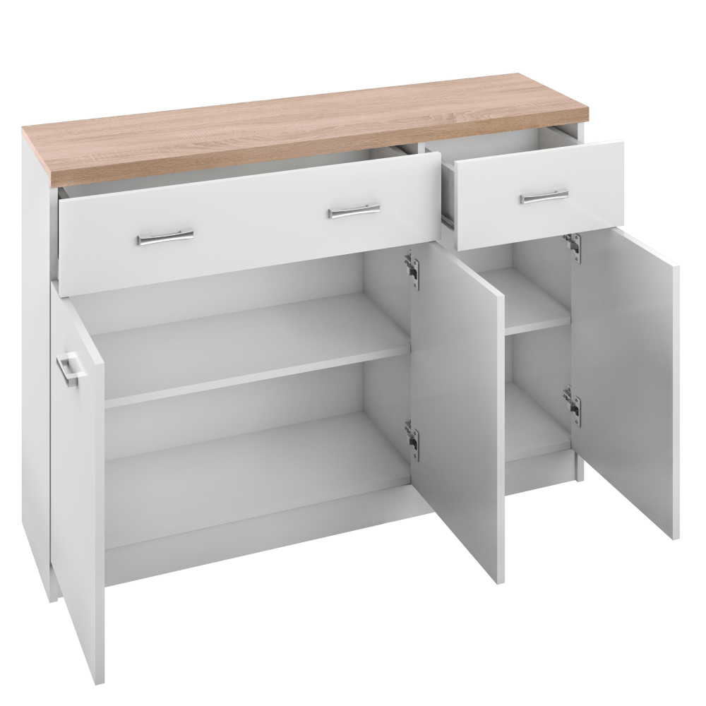 Comoda 3d2s, alb/stejar sonoma, TOPTY TYP 07 — imaginea 2