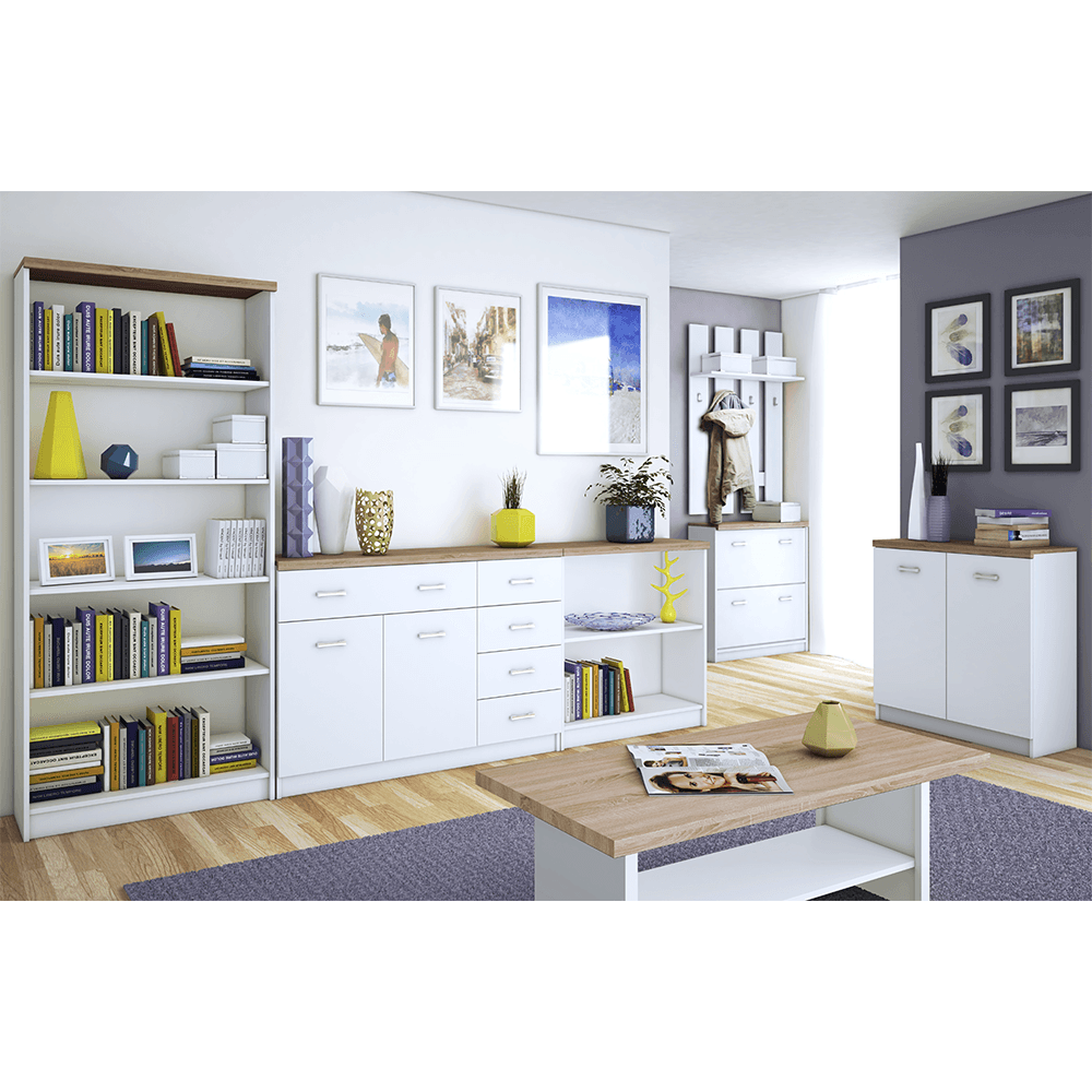 Comoda 2d5s, alb/stejar sonoma, TOPTY TYP 08 — imaginea 6