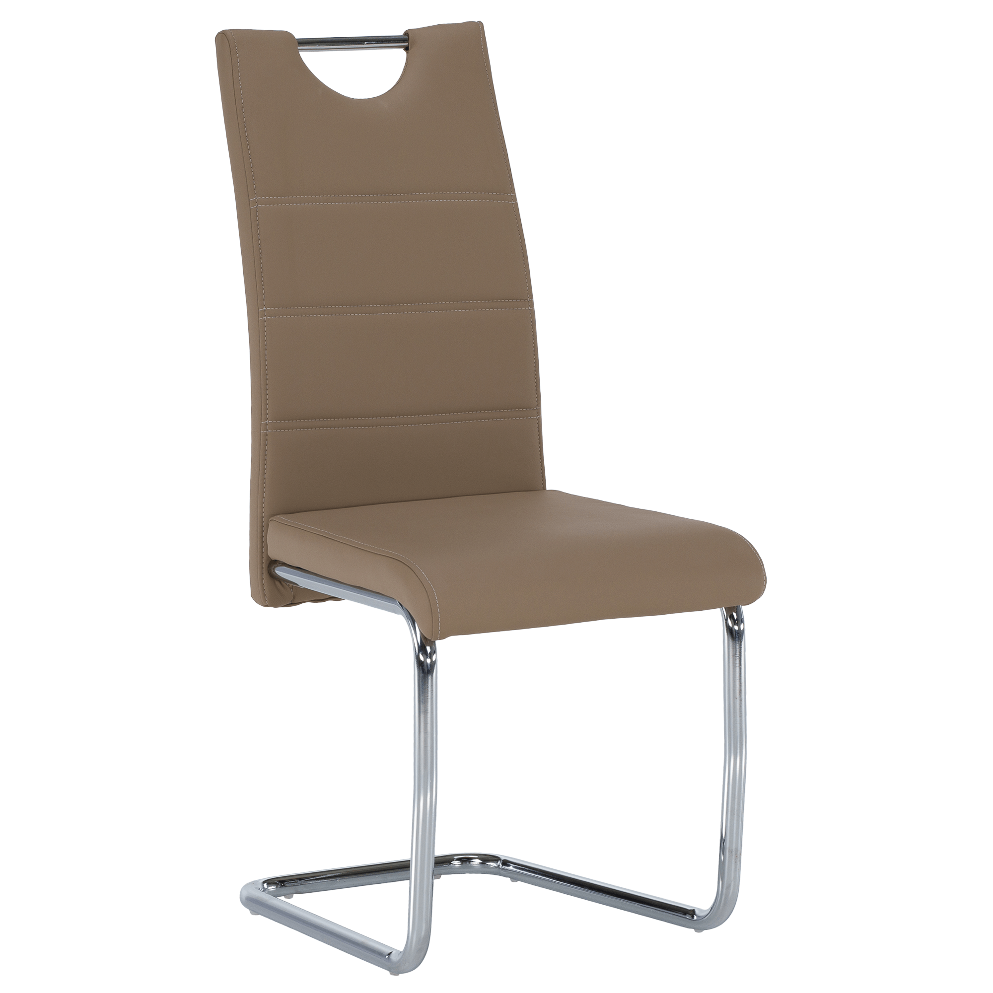 Scaun de bucatarie, cappuccino/cusatura deschisa, ABIRA NEW