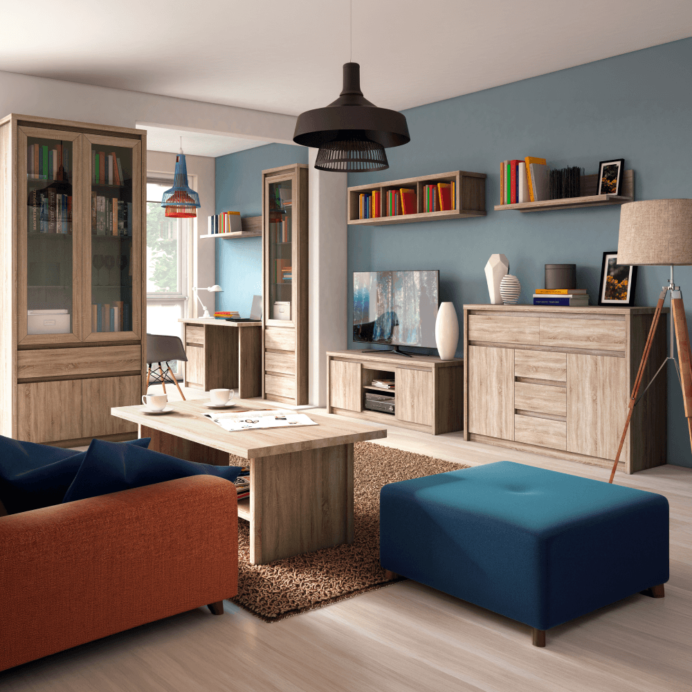 Comoda TYP 10, PAL melaminat, stejar sonoma, NORTY — imaginea 2