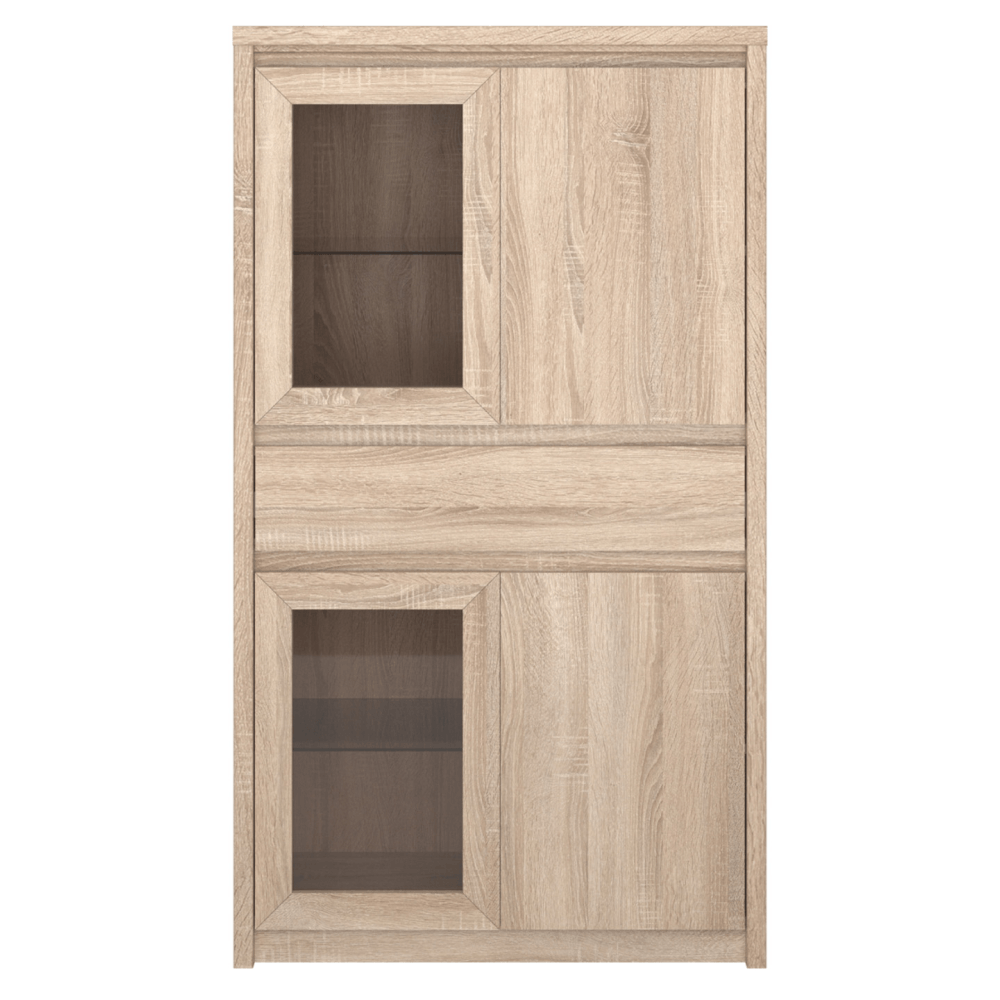 Vitrina TYP 7, PAL melaminat, stejar sonoma, NORTY — imaginea 5