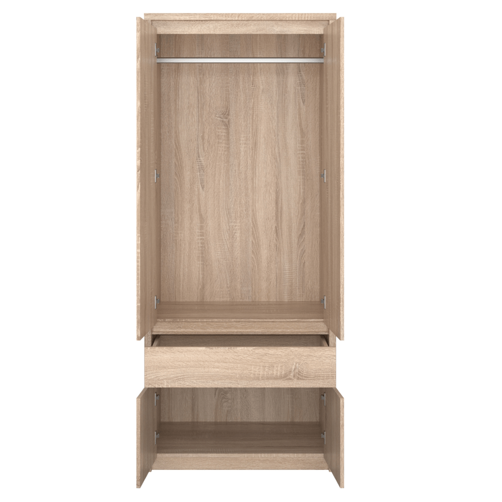 Dulap de haine, PAL melaminat, stejar sonoma, NORTY — imaginea 6