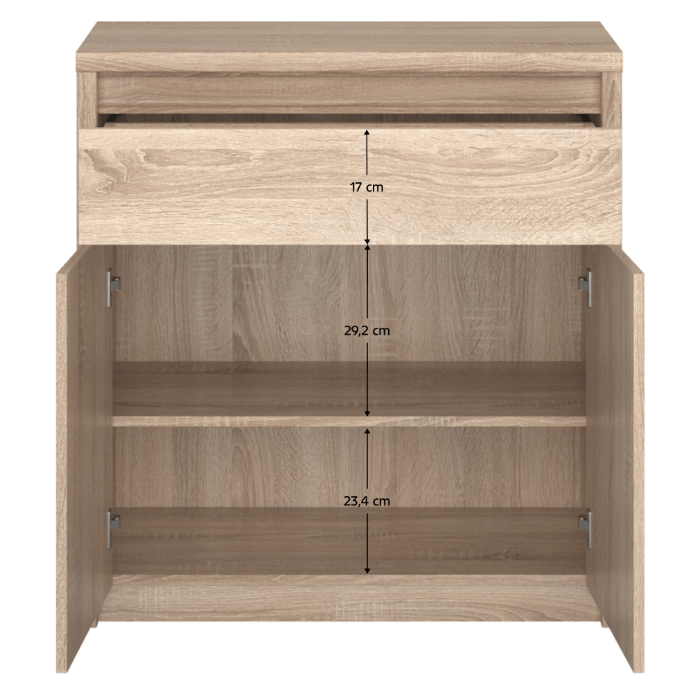 Comoda TYP 9, PAL melaminat, stejar sonoma, NORTY — imaginea 8
