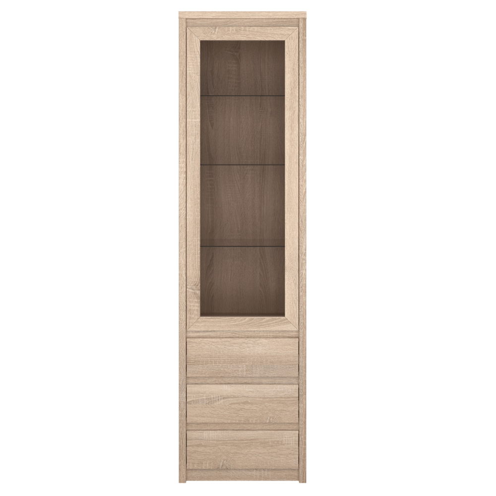 Vitrina TYP 4, PAL melaminat, stejar sonoma, NORTY — imaginea 6