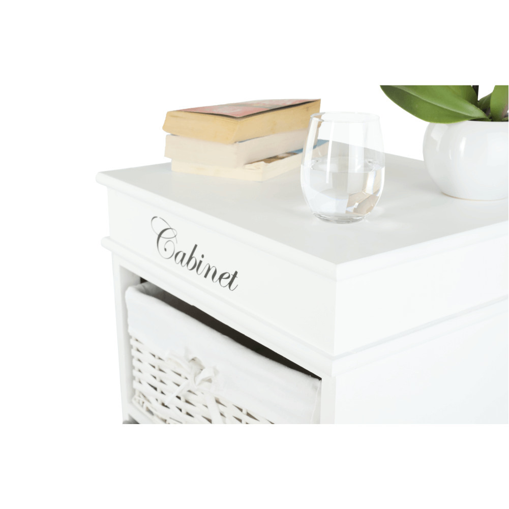 Comoda cu 4 sertare (cosuri), alb, BLANCO — imaginea 12