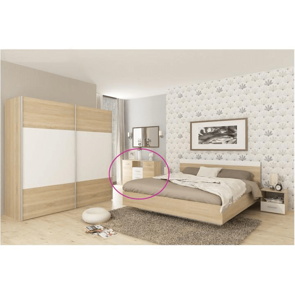Comoda, stejar sonoma/alb, GABRIELA — imaginea 2
