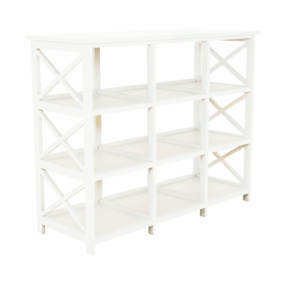 Comoda, lemn/rachita/material textil, alb, RAFAELLO 9 — imaginea 8