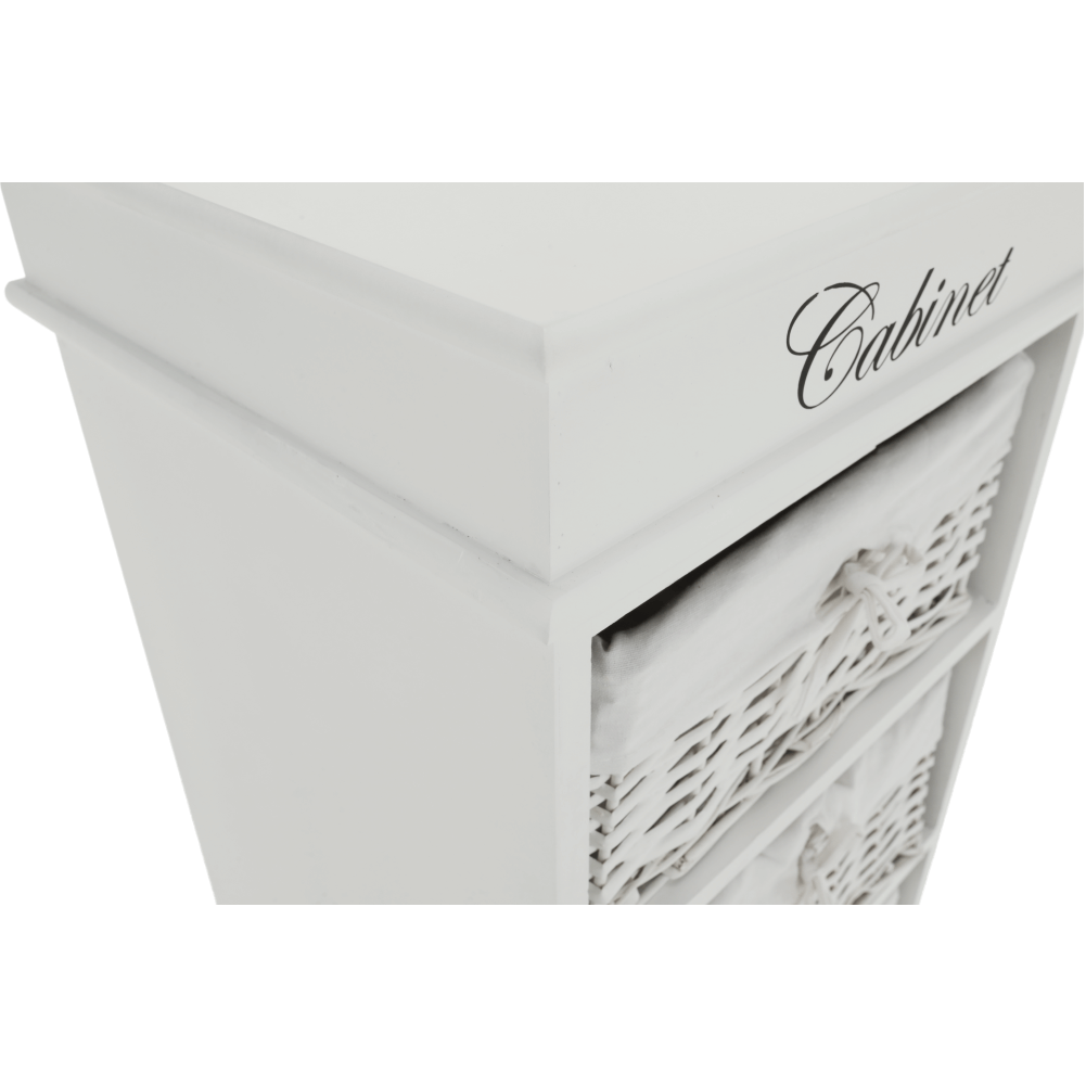 Comoda cu 4 sertare (cosuri), alb, BLANCO — imaginea 16