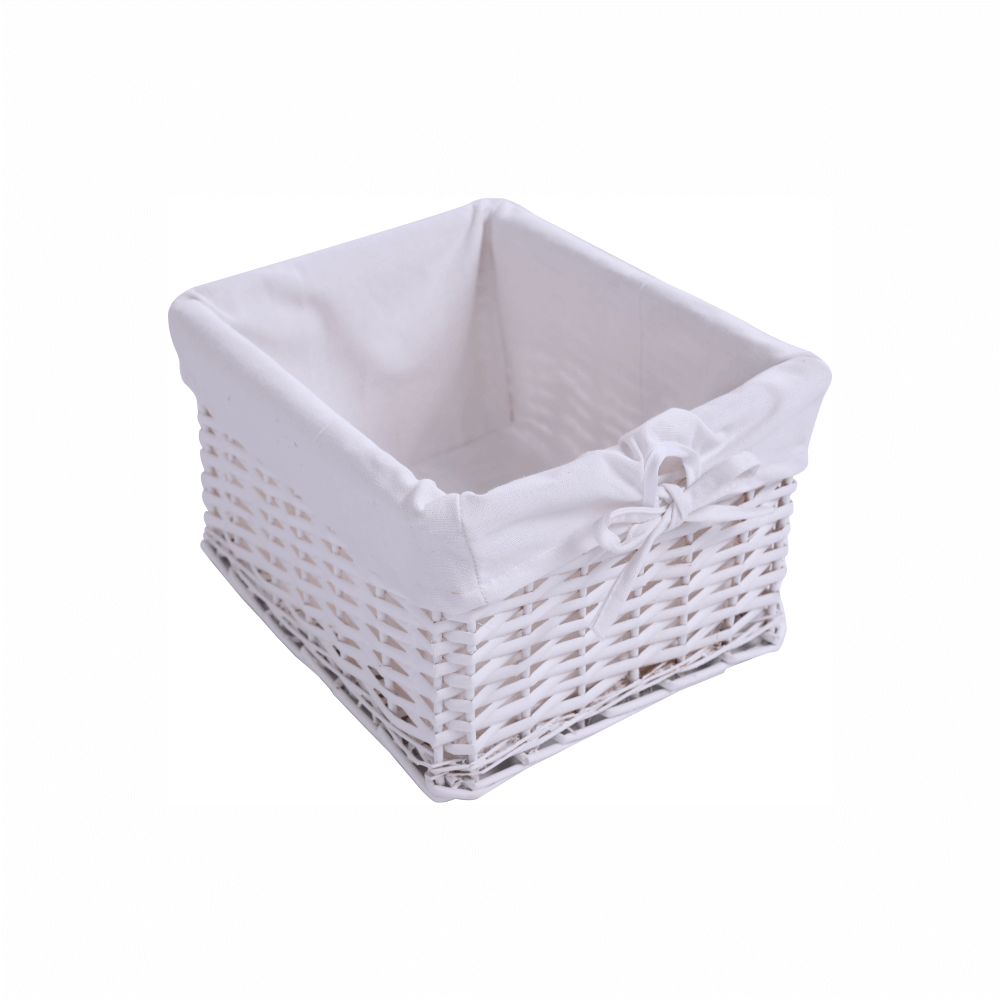 Comoda, lemn/rachita/material textil, alb, RAFAELLO 6 — imaginea 8