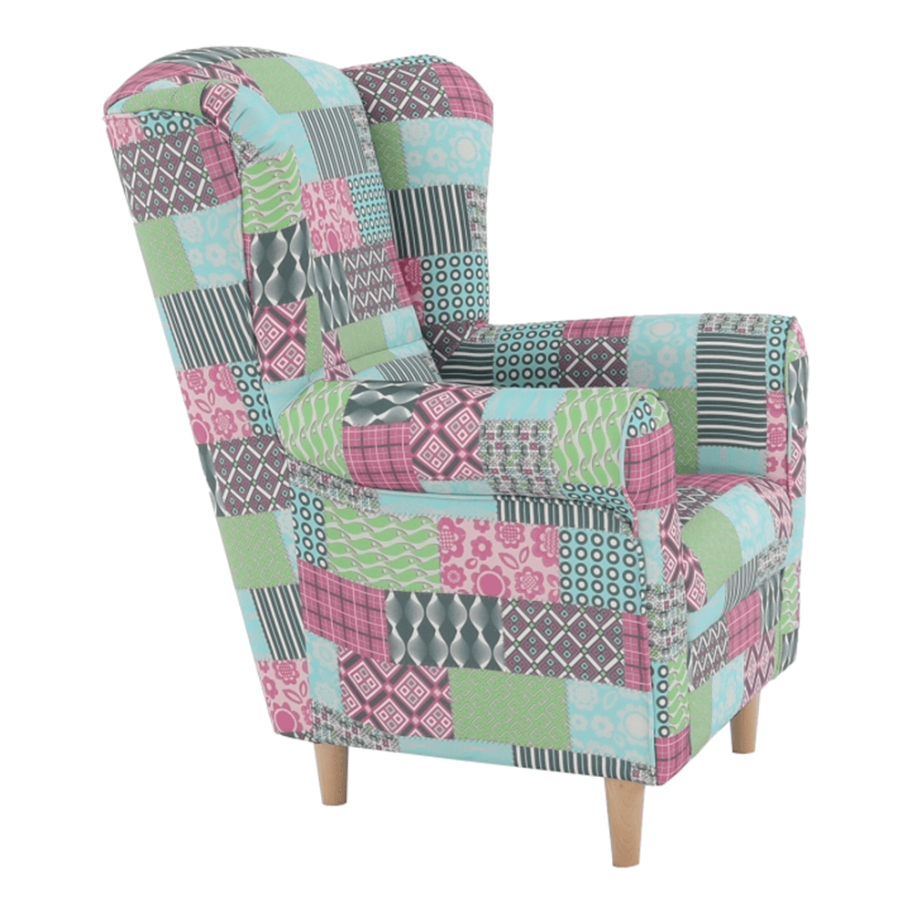 Fotoliu, material textil in stilul patchwork, CHARLOT — imaginea 4