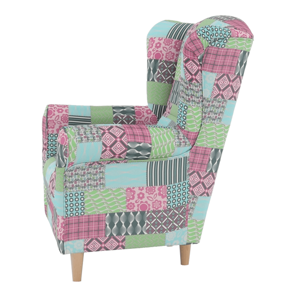 Fotoliu, material textil in stilul patchwork, CHARLOT — imaginea 7
