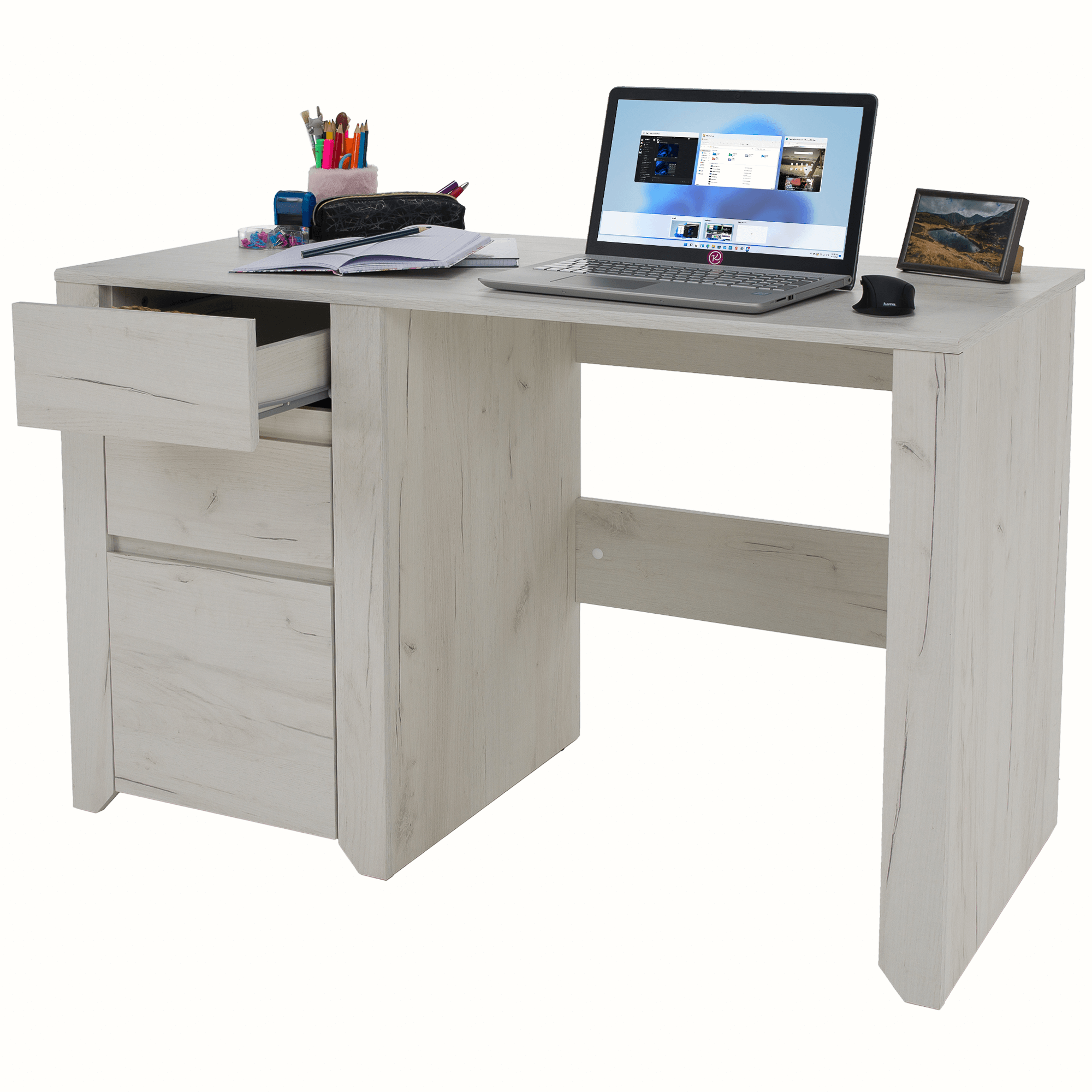 Masa PC typ 80, alb craft, ANGEL — imaginea 7