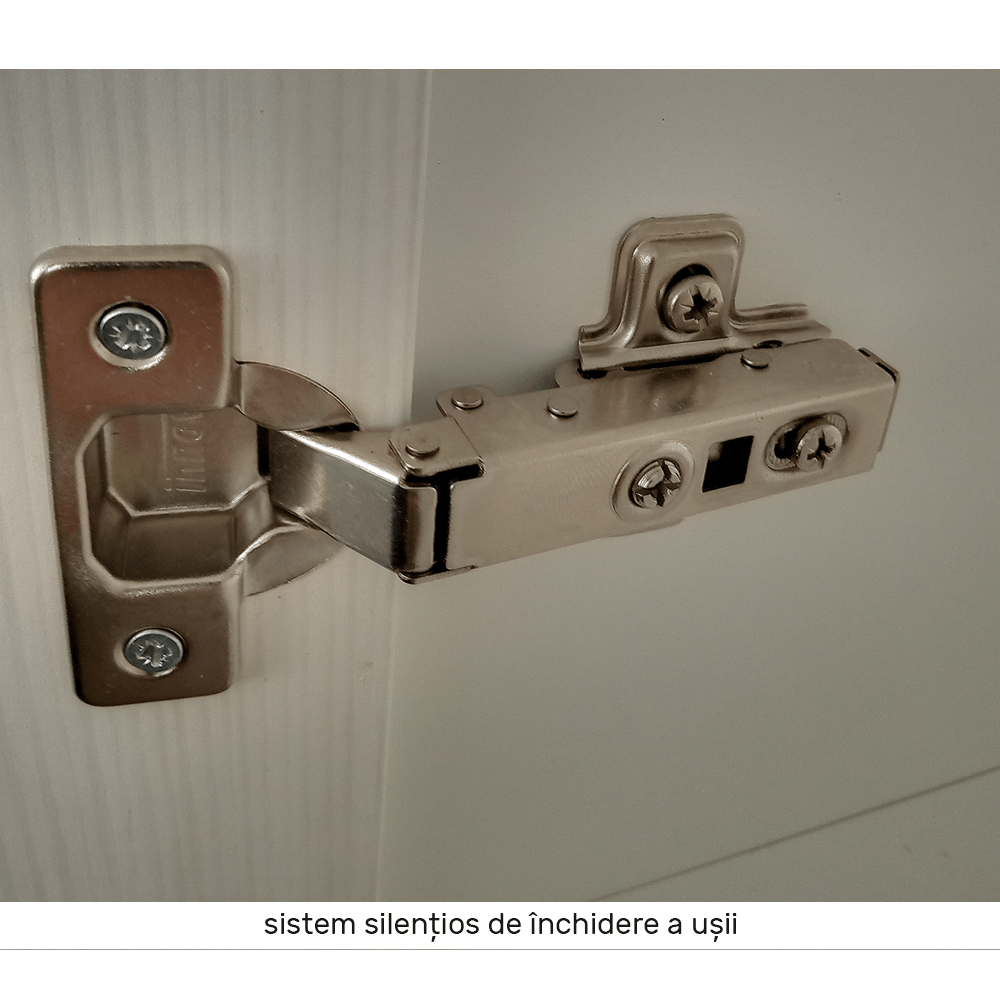 Dulap superior 1 usa cu geam, alb/pin nordic, ROYAL G60KSN — imaginea 3