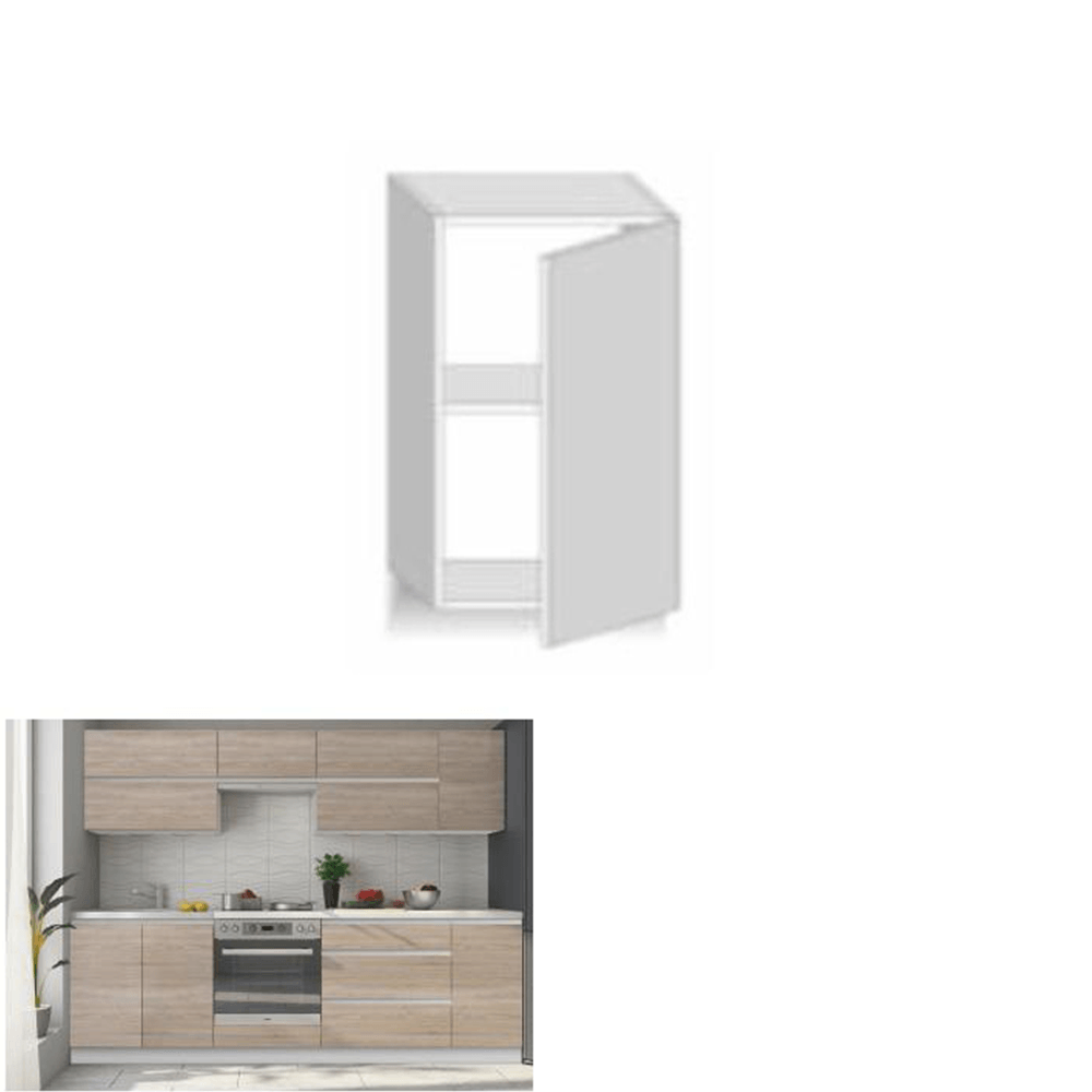 Dulap superior cu usa verticala, stejar sonoma, dreapta, LINE — imaginea 3