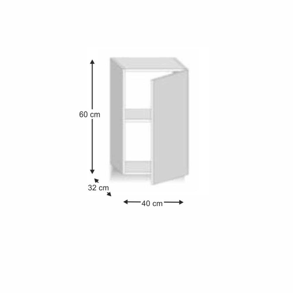 Dulap superior cu usa verticala, stejar sonoma, dreapta, LINE — imaginea 5