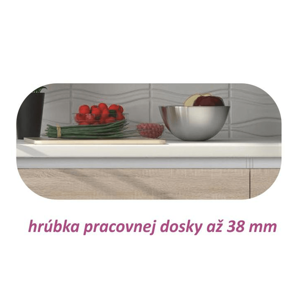 Dulap inferior cu 3 sertare, stejar sonoma, LINE — imaginea 3