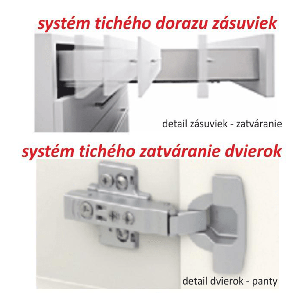 Masca chiuveta cu 2 usi, alb super luciu HG, LINE ALB — imaginea 5