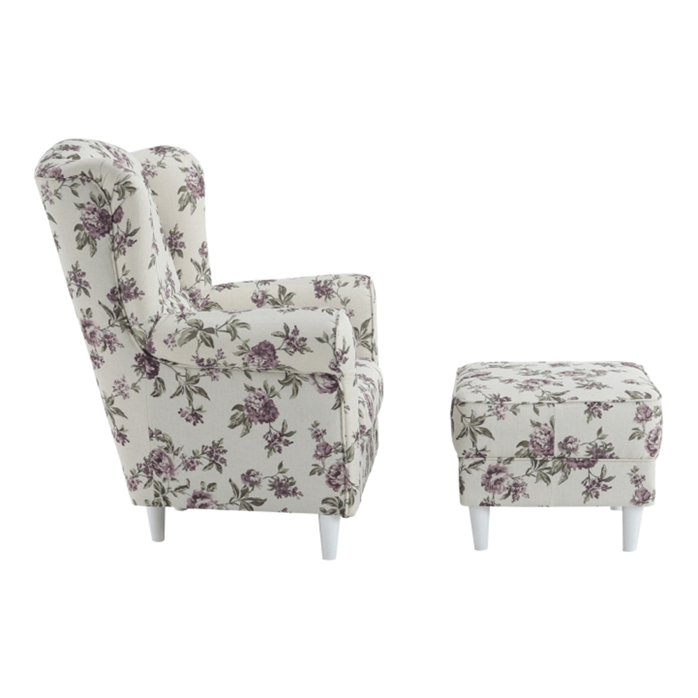 Fotoliu cu taburet, material textil rose 18, ASTRID — imaginea 10