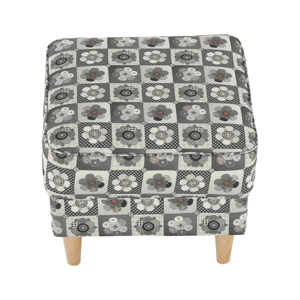 Fotoliu cu taburet, material textil in stilul patchwork N1, ASTRID — imaginea 15